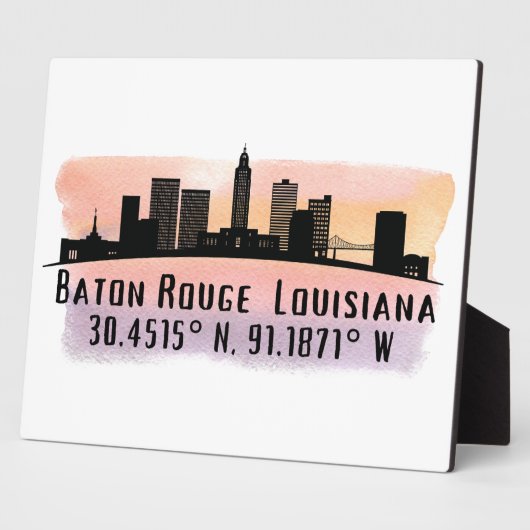 Baton Rouge LA City Skyline Fotoplatte (Seite)
