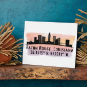 Baton Rouge LA City Skyline Fotoplatte (Seite)