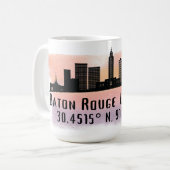Baton Rouge LA City Skyline Kaffeetasse (Vorderseite Links)
