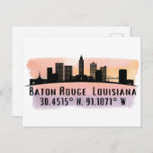 Baton Rouge LA City Skyline Postkarte (Vorne/Hinten)