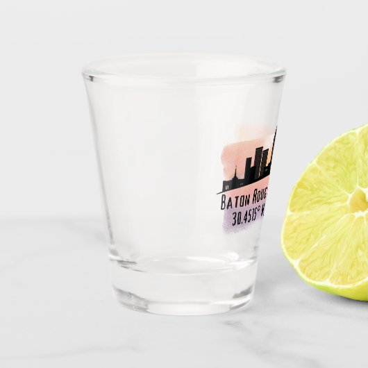 Baton Rouge LA City Skyline Schnapsglas (Links)