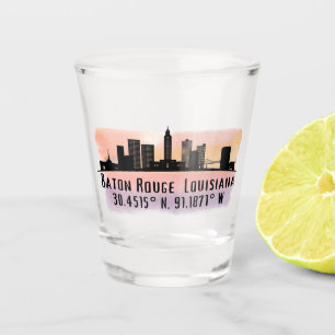 Baton Rouge LA City Skyline Schnapsglas