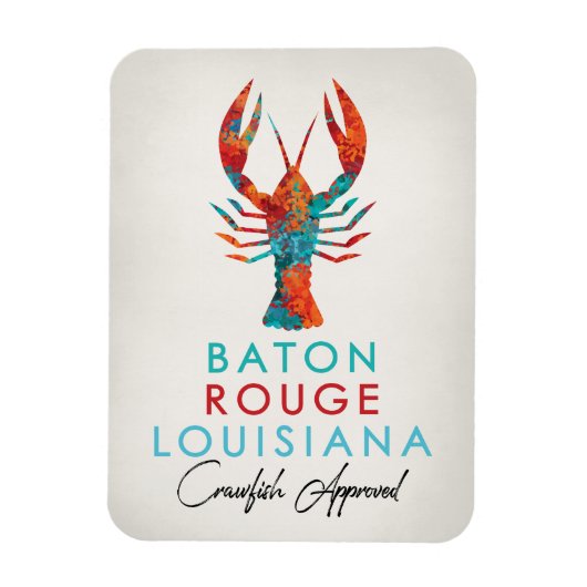 Baton Rouge Louisiana Crawfish Bright Magnet (Vertikal)