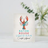 Baton Rouge Louisiana Crawfish Bright Postkarte (Stehend Vorderseite)