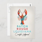Baton Rouge Louisiana Crawfish Bright Postkarte (Vorne/Hinten)