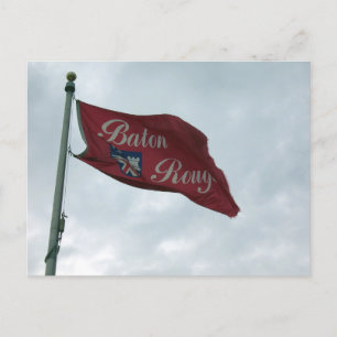 Baton Rouge Louisiana Flag im Wind Postkarte