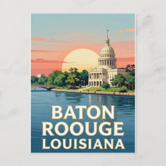 Baton Rouge Louisiana River Travel Postkarte