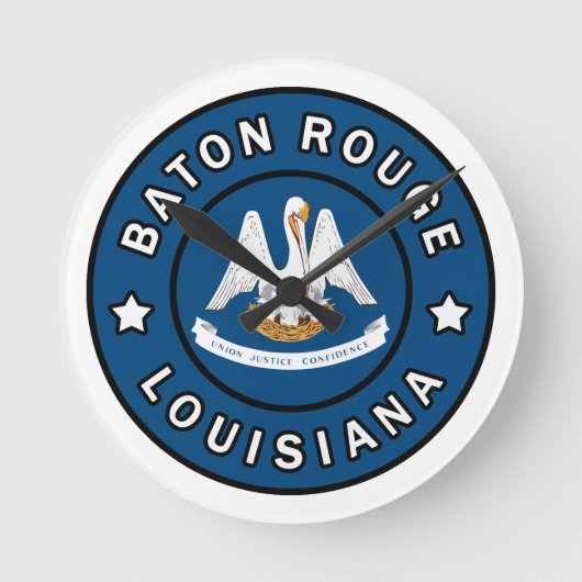 Baton Rouge Louisiana Runde Wanduhr (Vorderseite)