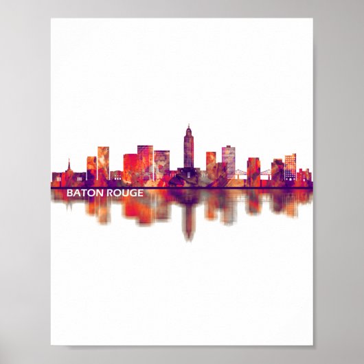 Baton Rouge Louisiana Skyline Poster (Vorne)