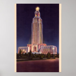 Baton-Rouge Louisiana Staats-Hauptstadt Poster