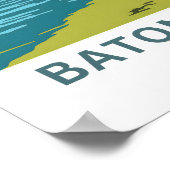 Baton Rouge Louisiana Travel Print Poster (Ecke)