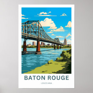 Baton Rouge Louisiana Travel Print Poster