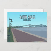 Baton Rouge Mississippi River Louisiana Postkarte (Vorne/Hinten)