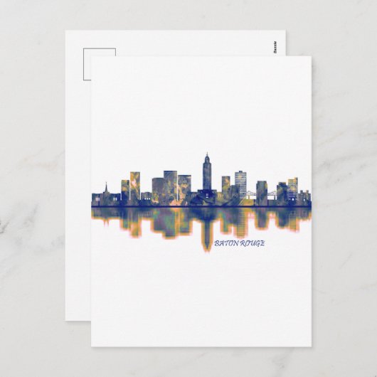 Baton Rouge Skyline Feiertagspostkarte (Vorne/Hinten)