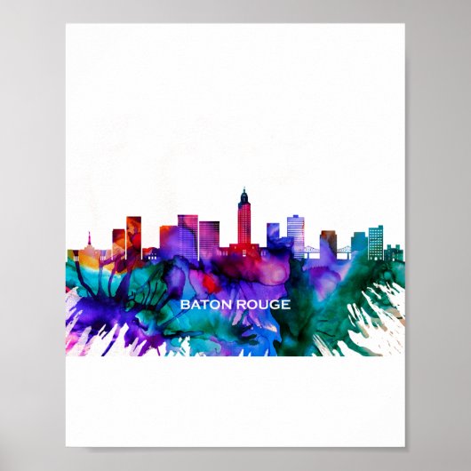 Baton Rouge Skyline Poster (Vorne)