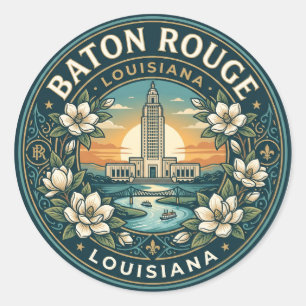 Baton Rouge USA Runder Aufkleber