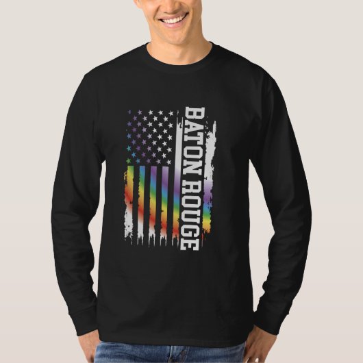 Baton Rouge Vereinte Staaten Rainbow in den USA T-Shirt (Vorderseite)