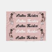 Baton Twirler Fleece Blanket Pink Sparkle (Vorderseite (Horizontal))