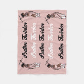 Baton Twirler Fleece Blanket Pink Sparkle (Vorderseite)