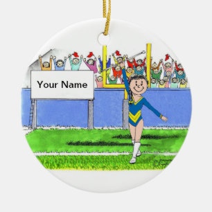 Baton Twirler - Frauen Keramikornament
