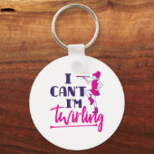 Baton Twirler Ich kann nicht drehen Schlüsselanhänger (Vorderseite)