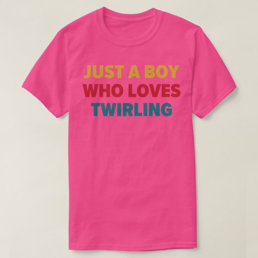 Baton Twirler nur ein Junge, der Lieben wirbelt T-Shirt (Design vorne)