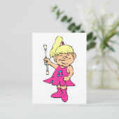 Baton Twirler Postkarte (Stehend Vorderseite)