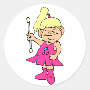 Baton Twirler Runder Aufkleber