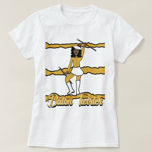 Baton Twirler T - Shirt / Gold (Design vorne)