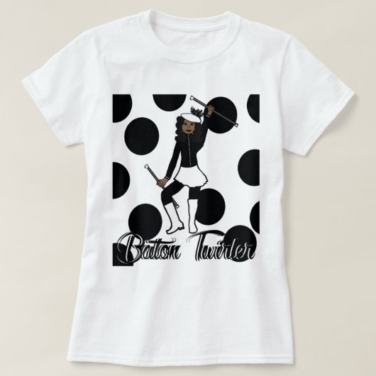 Baton Twirler T - Shirt / Schwarz (Design vorne)