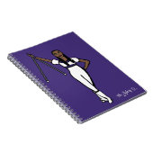 Baton Twirler White Lila Accent B Notizblock (Rechte Seite)