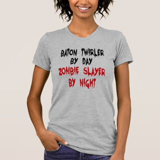 Baton Twirler Zombie Joke T-Shirt (Vorderseite)