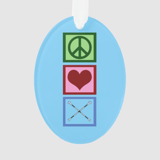 Baton Twirling Blau Ornament (Rückseite)