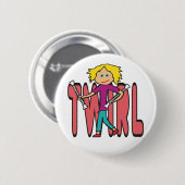 Baton Twirling Button (Vorne & Hinten)