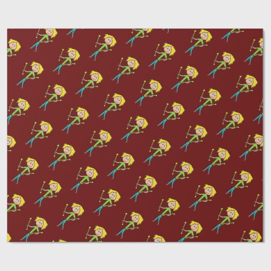 Baton Twirling Geschenkpapier (Flach)
