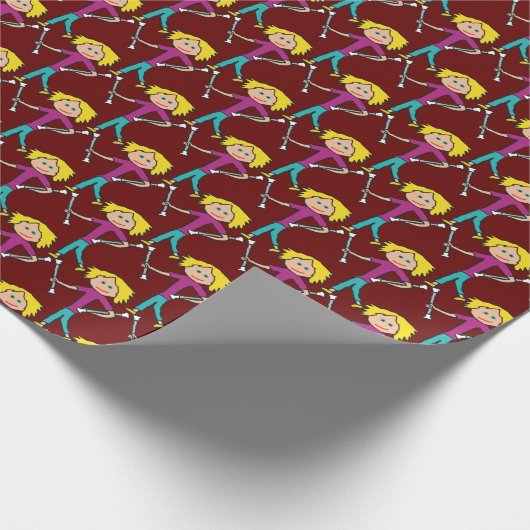 Baton Twirling Geschenkpapier (Ecke)