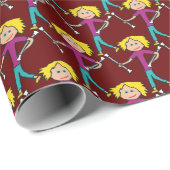 Baton Twirling Geschenkpapier (Rolleneckpunkt)
