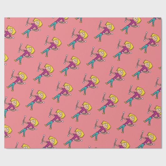 Baton Twirling Geschenkpapier (Flach)