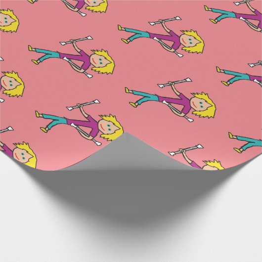 Baton Twirling Geschenkpapier (Ecke)