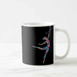 Baton Twirling Girl - Silhouette Dancing Twirler m Kaffeetasse
