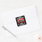 Baton Twirling Grandma Retro Twirler Athlete Quadratischer Aufkleber (Umschlag)