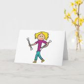 Baton Twirling Karte (Gelbe Blume)