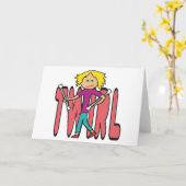 Baton Twirling Karte (Gelbe Blume)