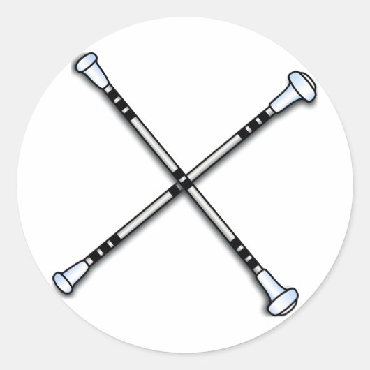 Baton/Twirling Runder Aufkleber (Vorderseite)