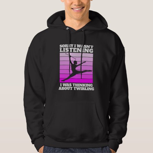 baton twirling saying for majorette hoodie (Vorderseite)