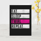 Baton Twirling Spruch Sport Twirl Karte (Gelbe Blume)