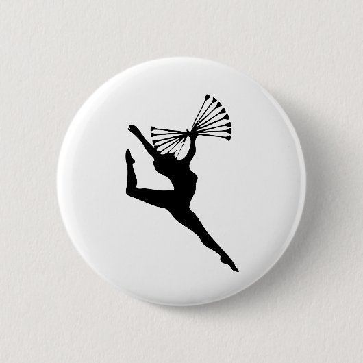 Baton Twirling Tance Button (Vorderseite)