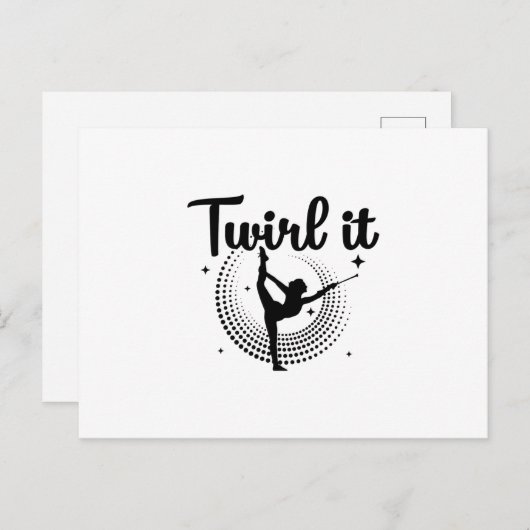Baton Twirling| Tanzgeschenk für Majoret Postkarte (Vorne/Hinten)