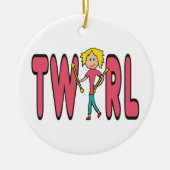 Baton Twirling Twirl Keramik Ornament (Vorne)