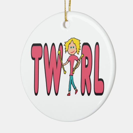 Baton Twirling Twirl Keramik Ornament (Links)